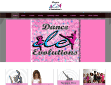 Tablet Screenshot of dancevolutions.com
